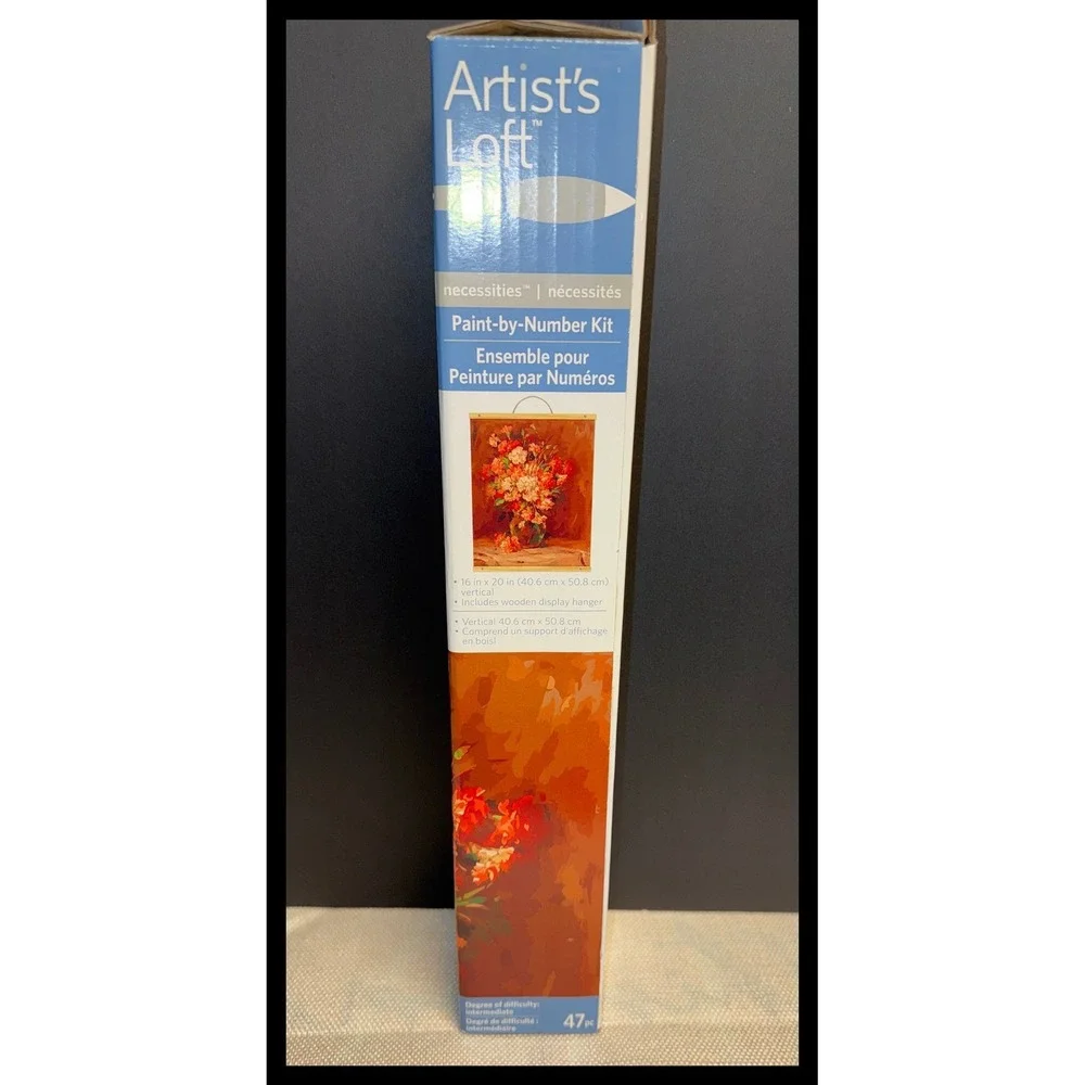 Artist's Loft Paint-by-Number Kit Adults 16x20 Floral Multicolor Wooden Hanger